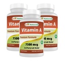 Beste Naturals Vitamin A 25000 IU (7500 mhg), ikke-GMO Formula støtter sunn visjon og immunsystem og sunn vekst og reproduksjon, 180 Softgels (180 count)