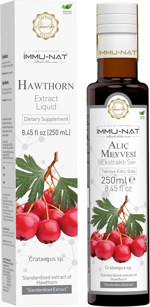 Hawthorn Berry flytende kosttilskudd (8.5oz) Cardiovaskulær og blodtrykksstøtte - Herbal Formula