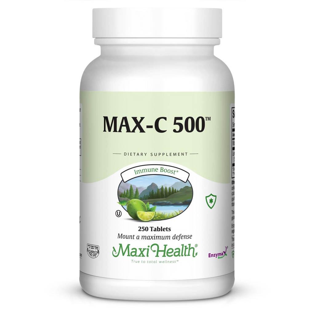 Maxi Helse MAX C 500 mg - vitamin C - med sitron Bioflavonoids Complex - 250 tabletter