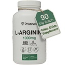 PRISTINE L Arginine kosttilskudd for menn og kvinner - 1000 mg kapsler 90 dagers forsyning nitric oksid & pre trening aminosyre støtte