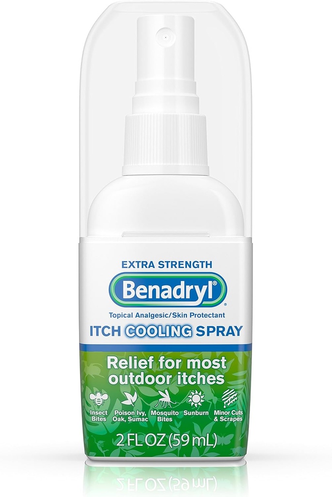 Benadryl Itch Relief Spray Ekstra styrke 2 oz (pakke med 2)
