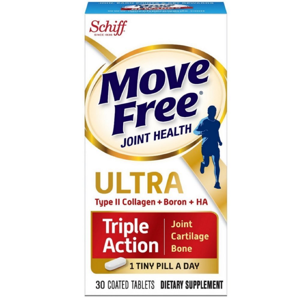 Flytt gratis ultra med UC-II felles helse tablett, 30 greve