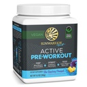 Sunwarrior Pre trening pulver energi drikke vegansk plante-basert kosttilskudd pumpe, Hydrate, fokus, utholdenhet, og styrke byggherre blå bringebær Pineapple flavored 30 serveringer aktiv preworkout