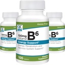 Quality Choice Vitamin B6 100mg 100 greve flasker av tabletter (3 pakke)