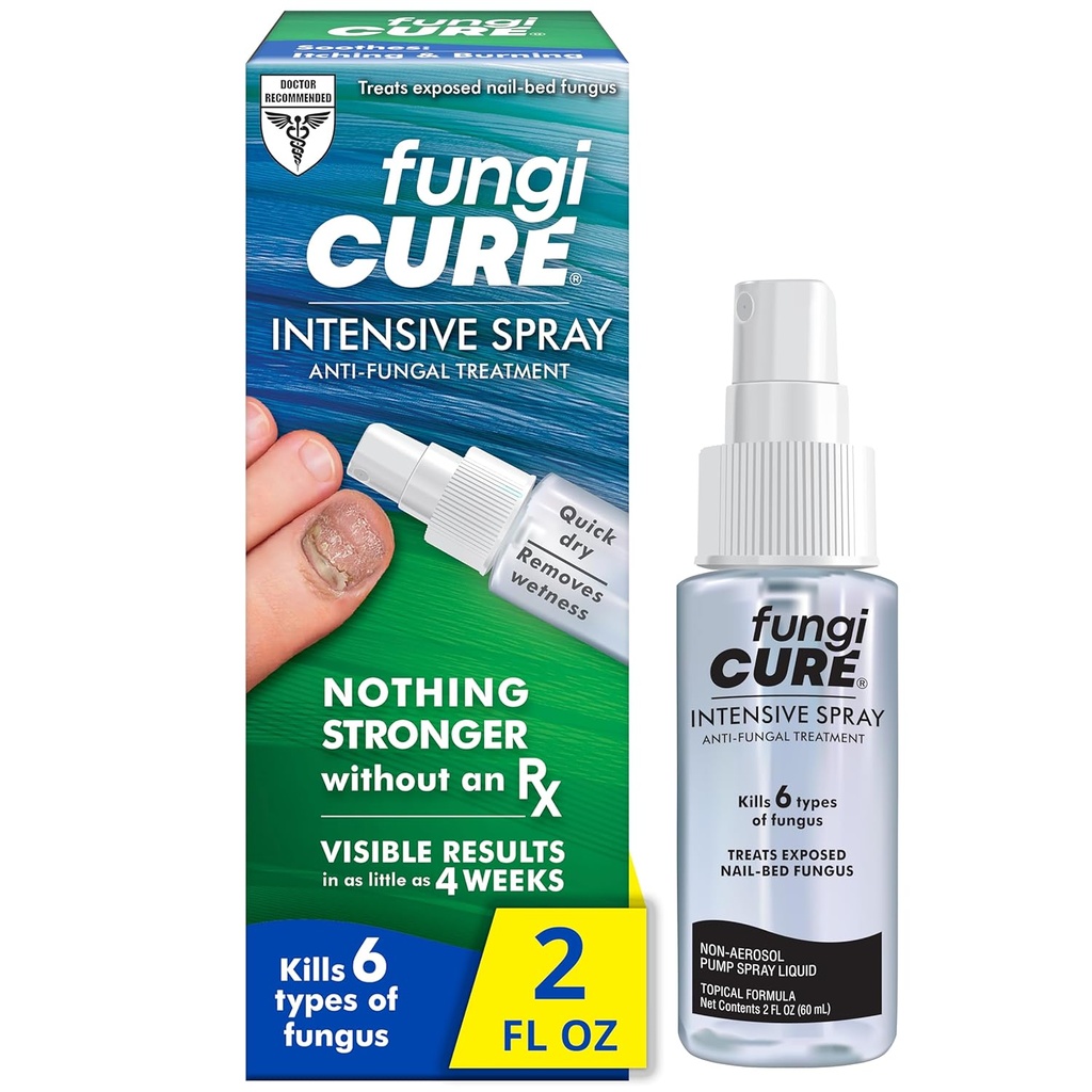 FUNGICURE Intensiv Spray, Soothes Kløe og brenning, 2 Fluid Ounce (pakke med 1)