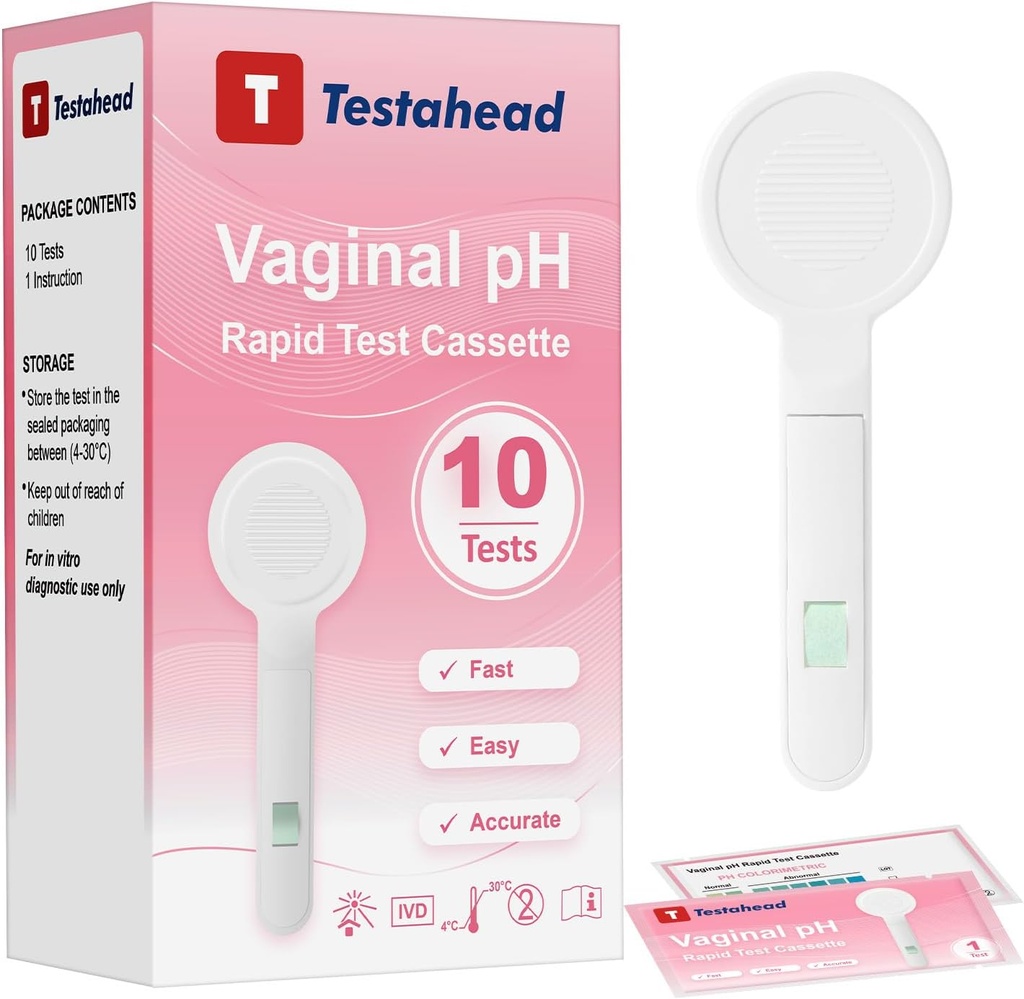 Spesialisert kvinnelig Vaginal pH Balance Test Sticks 10 stykker, Yeast Infeksjon Detection Kit, BV Test, designet for kvinner, trygt og hygienisk
