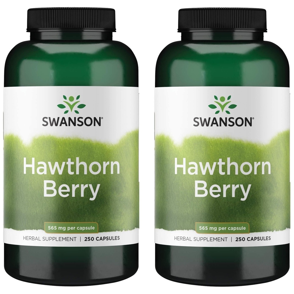 Swanson Hawthorn Berry Supplement- Antioksidant Flavonoids (250 kapsler, 565 mg hver) 2