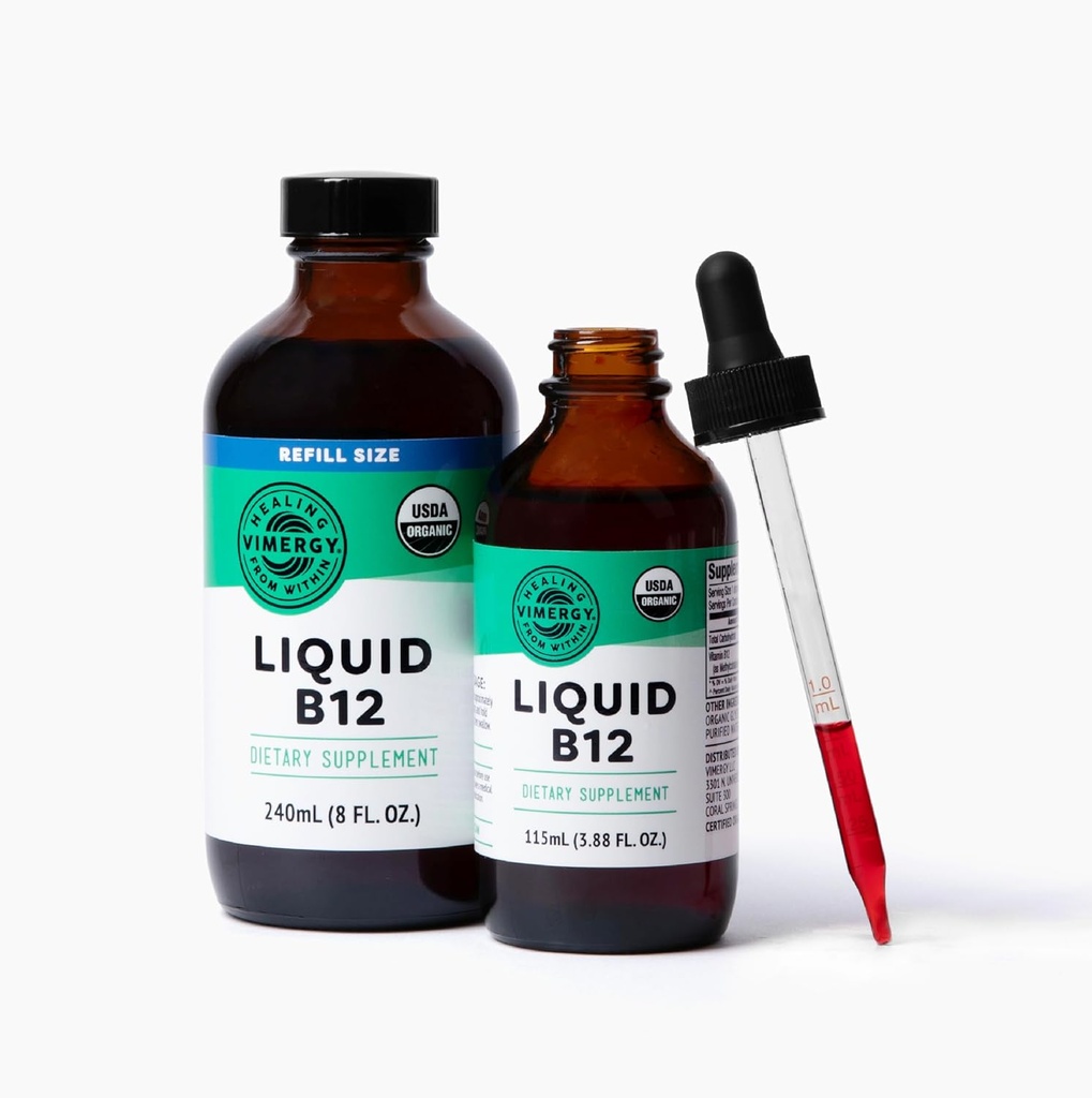 Vimergyvæske B12 (115 ml) og flytende B12-påfylling (240 ml) - Bundle
