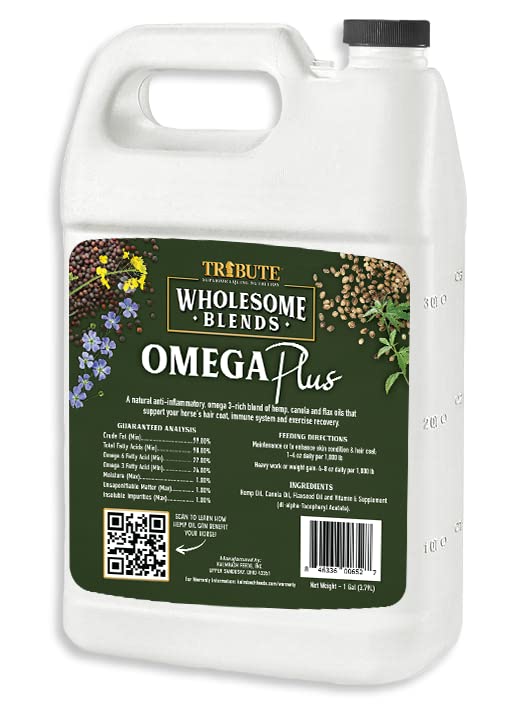 Omega Plus olje Supplement for hester, 1 Gallon