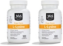 365 av hele matmarkedet, L Lysine 500 mg grønnsaker kapsler, 100 greve (pakke på 2)