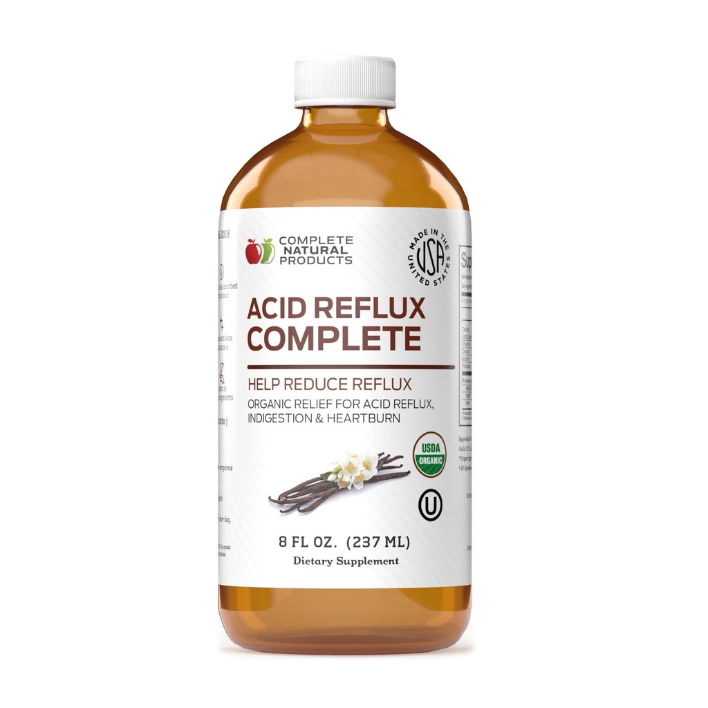 Acid Reflux Complete 8oz - Naturlig organisk flytende halsbrann, GERD, & amish Reflux Relief Remedy & Medicine