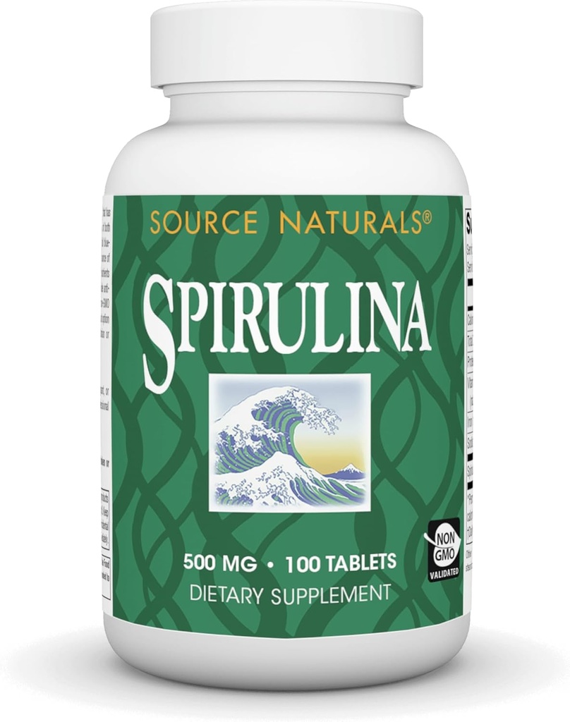 Kilde Naturals Spirulina - for immunsystemstøtte - 100 tabletter