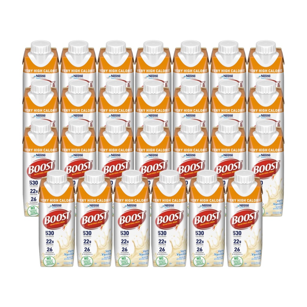 Økt svært høy kalori ernæringsmessig drikke, svært vanilla - Ingen kunstige farger eller søtstoffer - 8 FL OZ (pakke på 27)