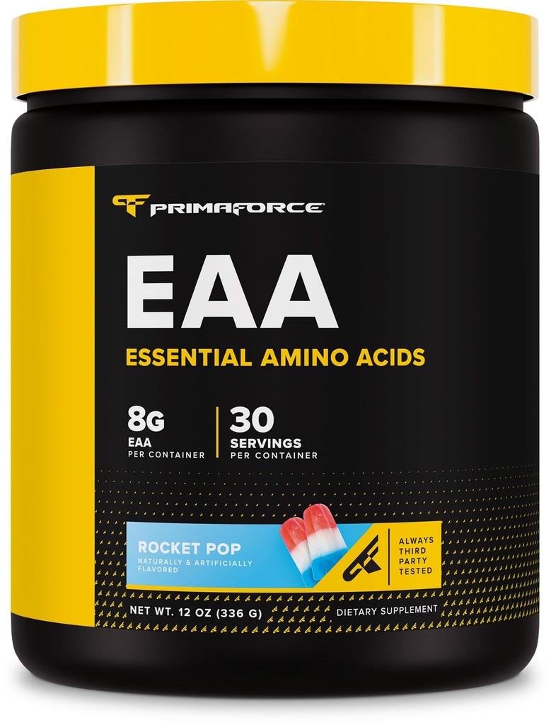 Primaforce EAA pulver (30 serveringer, Rocket Pop Flavor) - essensielle aminosyrer for pre/intra trening og gjenoppretting - ikke-GMO og glutenfri