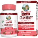 MaryRuth Organics Organic Cranberry Gummies - 500mg Supplement | Urin Tract Health for kvinner | med D Mannose | Tradisjonell bruk | USDA Organic | Vegansk | Ikke GMO | 30 Services