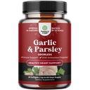 Konsentrert Odorless hvitløk Softgels - Parsley Extract & Aged Garlic Supplements for sirkulerende helse, digestion, immunstøtte og lever Detox - Parsley Softgels for Gut Support - 60 Ct