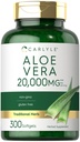 Carlyle Aloe Vera Softgel Kapsler 20 000mg | 300 greve | Aloe Vera Gel Supplement | Ikke-GMO, Glutenfri