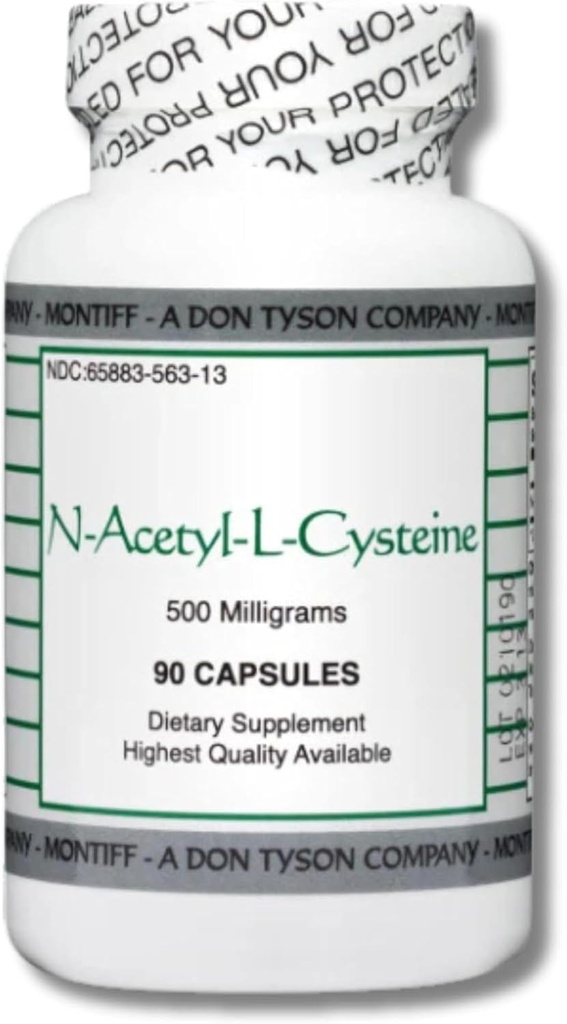 MindeEyes N-acetyl-L-Cysteine NAC 500mg Supplement (90 kapsler), hvit