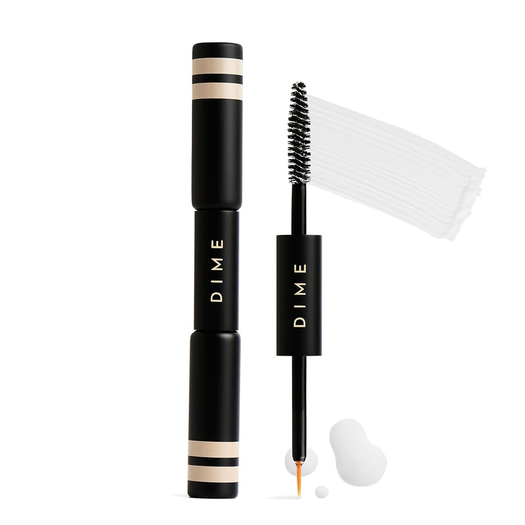 DIME Beauty Boost Duo, Travel-Sized Eyelash Boost Serum og Eyebrow Enhancering Gel Combo, Lash og Eyebrow vekst serum, 3 ml av hver