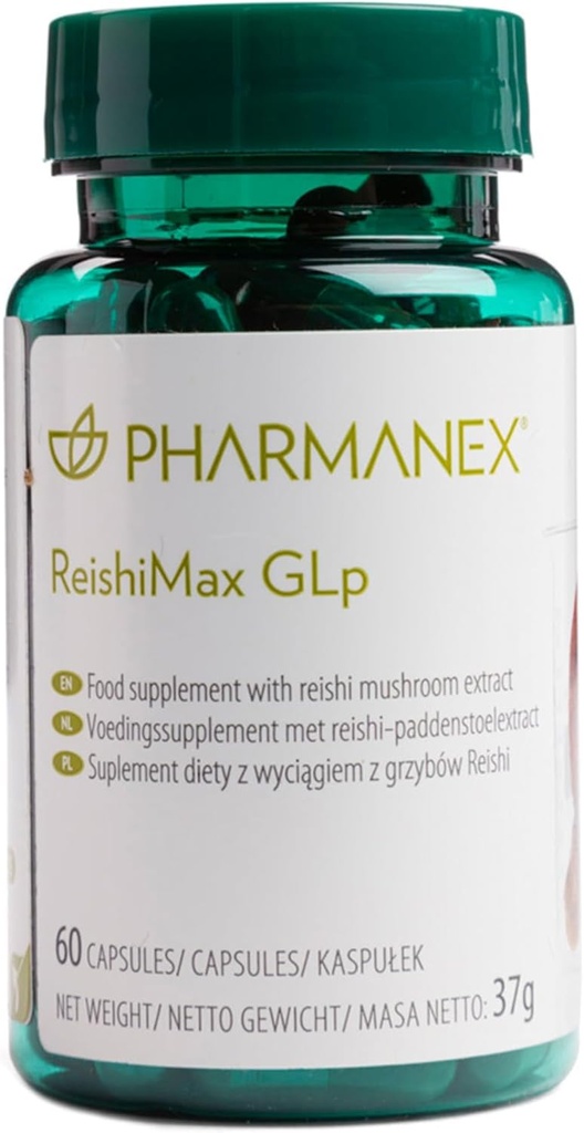 ReishiMax Immune Support Supplement, Red Reishi Mushroom Extract, 60 kapsler, Øker immun helse, støtter energi, vitalitet og generell velvære