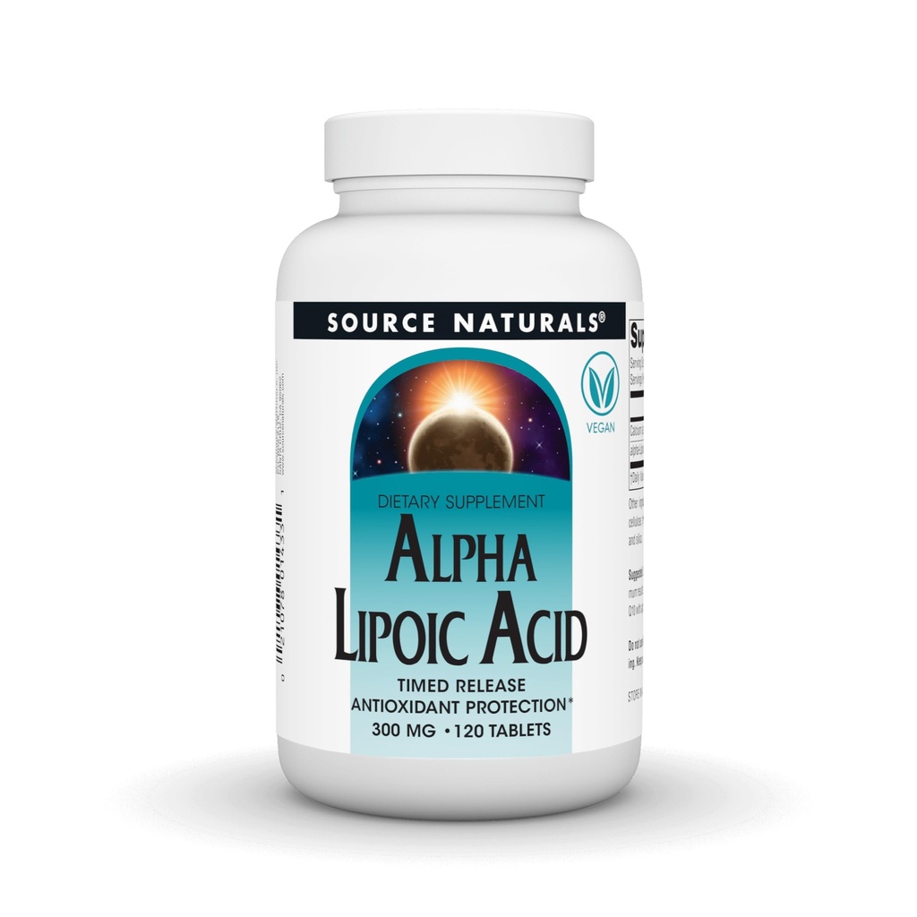 Kilde Naturals Alpha Lipoic Acid, tid frigitt antioksidant beskyttelse * - 120 Time Release Tabletter