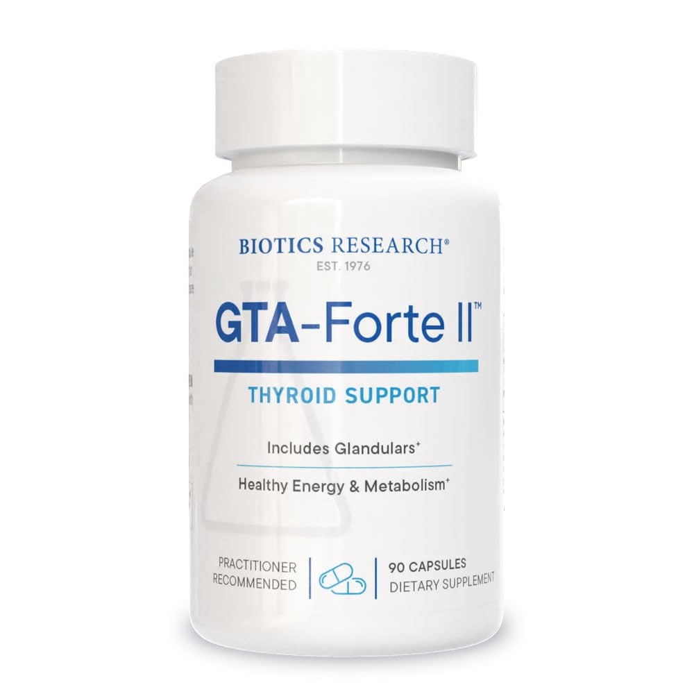 Biotisk forskning GTA Forte IITM Selenium Supplement med sink, kobber, Porcine Glandular & Rubidium, Endocrine Glands Støtte, Optimal Hormonal Balance, Phytokjemisk bundet sporelementer 90 Kapsler