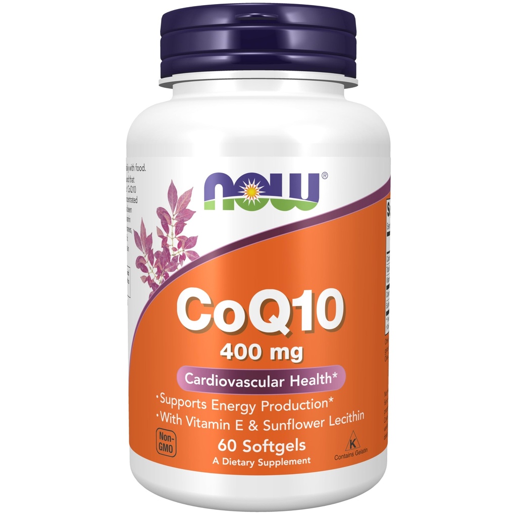 NU Mattilskudd, CoQ10 400 mg, Farmasøytisk klasse, All-Trans Form produsert av Fermentation, 60 Softgels