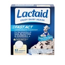 Lactaid Fast Act Laktose Intolerance Relief Chewables med naturlige Lactase Enzym for å hindre gass, Bloating & diarré På grunn av Laktose sensitivitet, On-The-Go, Vanilla Twist Flavor, 32 x 1 ct