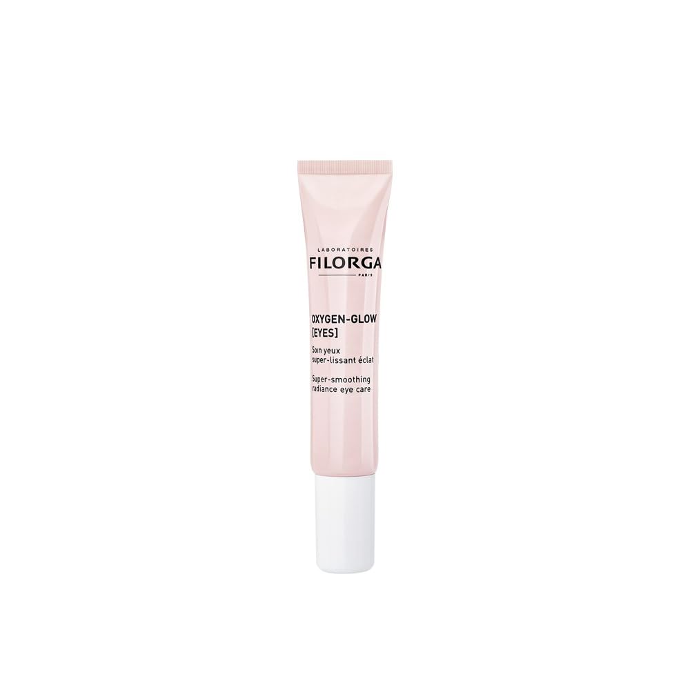 Filorga Oxygen-Glow Super glattende øyekrem, kombinerer hyaluronsyre og enzymer for rask daglig behandling av trette øyne, puffiness og mørke sirkler, 0,5 Fl Oz (pakke med 1)