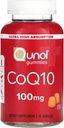 Qunol CoQ10 Gummies, CoQ10 100mg, Delicious Gummy Supplements, Coenzym Q10 hjelper støtte hjerte helse, Vegan, Glutenfri, Ultra høy absorpsjon - 90 greve