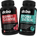 Nyre Cleanse & Stone Detox Support Supplement - Naturlig Cranberry, Juniper Berries, Buchu, Uva Ursi Extract, steinbryter Chanca Piedra - Støtte Nyre Gallbladder, Blader & Urin Tract Helse