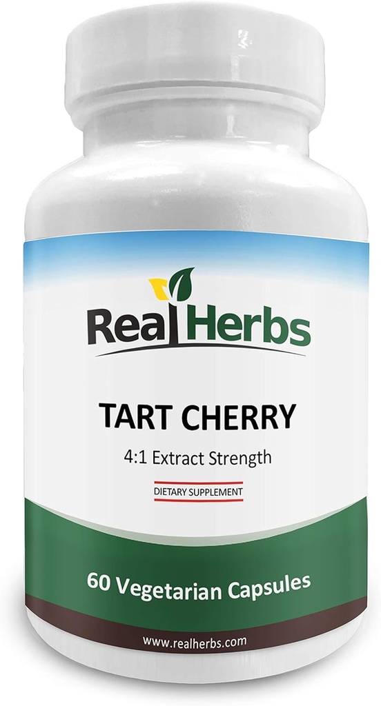 Ekte urter Tart Cherry 4:1 Ekstrakt 1000mg - 60 vegetariske kapsler