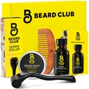 Beard Club Beard Growth Kit - Derma Roller, Beard Growth Oil, Sandalwood Balm, Comb - Gavesett