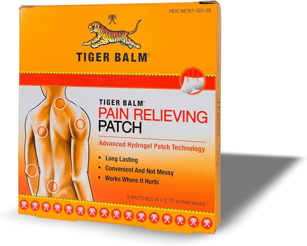 Tiger Balm smerte lindring patch, 5 greve