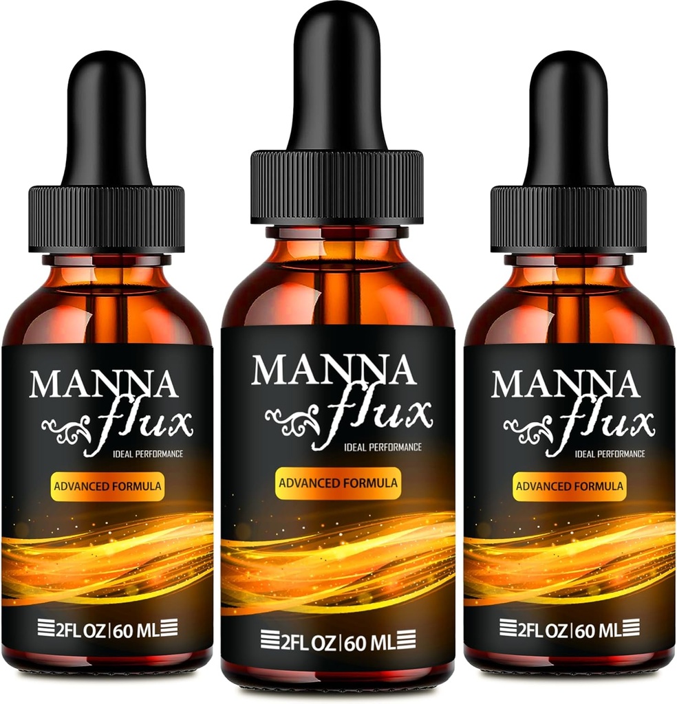 Manna flux drops, Mannaflux støtte Supplement flytende dråper - Maks styrke, Manna Flux helse og velvære dråper, Mannaflux alle naturlige formel, Manna Flux flytende dråper anmeldelser (3 Pack)