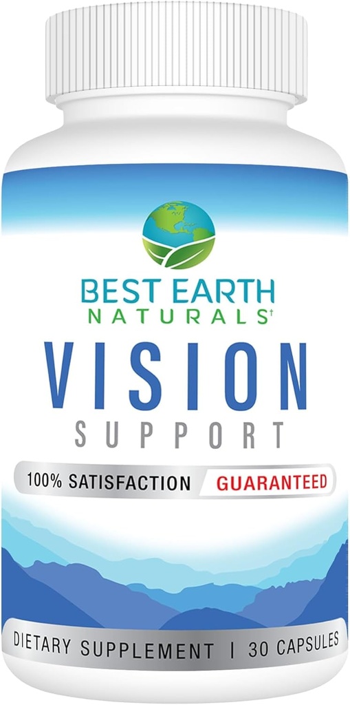 Vision støtte Formel Supplement med øyevitaminer, lutein, vitamin A, Quercetin og mer - 30 greve