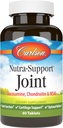 Carlson - Nutra-Support Joint, Glukosamin Chondroitin & MSM, Fellesfunksjon, Cartilage Support & Optimal Wellness, 60 tabletter