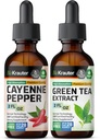 BIO KRAUTER Cayenne Tinktur 2 Fl. Oz. & Grønn Te Tinktur 2 Fl. Oz.
