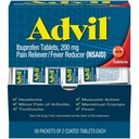 Advil Pain Relief and Fever Reduser, smertelindring medisin med Ibuprofen 200 mg for hodepine, ryggsmerter, menstruasjonssmerter og ledd smertelindring - 50x2 belagte tabletter