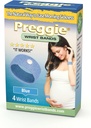 Tre Lollies Preggie Anti-Nausea Wristbands – Morgensykhet Relief –- Sideeffekt Gratis - 2 greve (4 Wristbands) - Blå