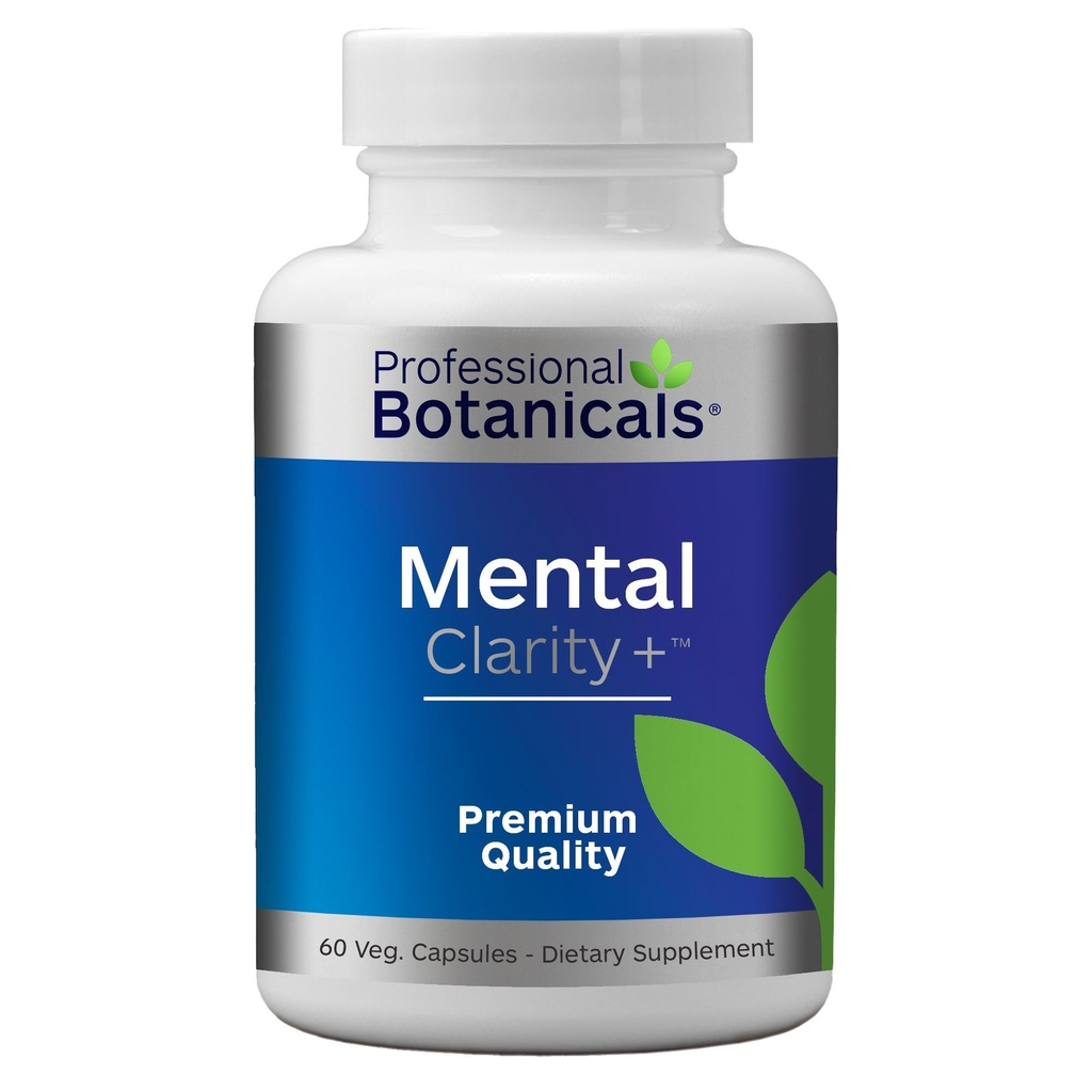 Professional Botanicals Mental klarhet, Brain Supplement for fokus, energi, minne og klarhet - 60 vegetariske kapsler