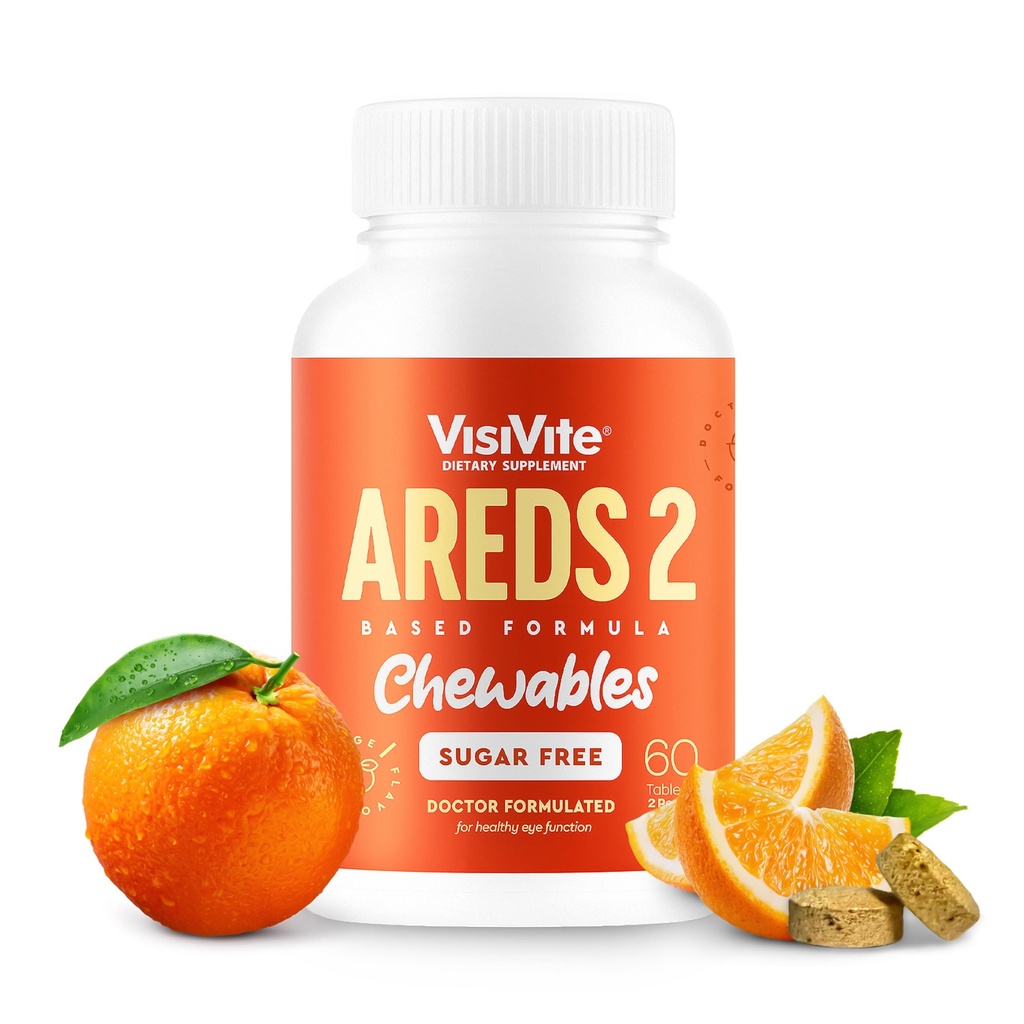 AREDS 2 sukkerfri øyevitaminer - Alternativ til lutein gummier for øyne - Lutein for øyehelse - Premium sukkerfri øyevitaminer - øyepleie kosttilskudd for voksne (kronetabletter)