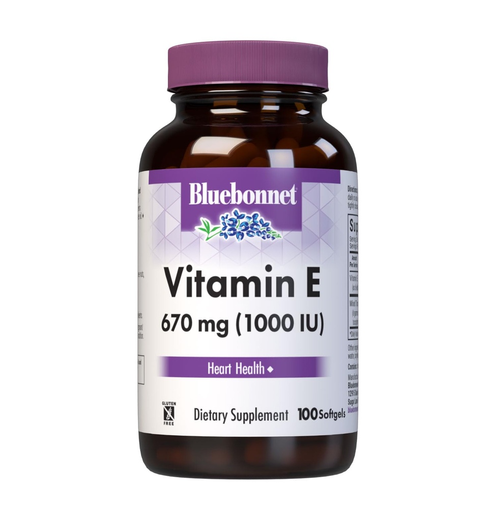 BlåBonnet Vitamin E 1000 IU Blandet Softgels, 100 Telling