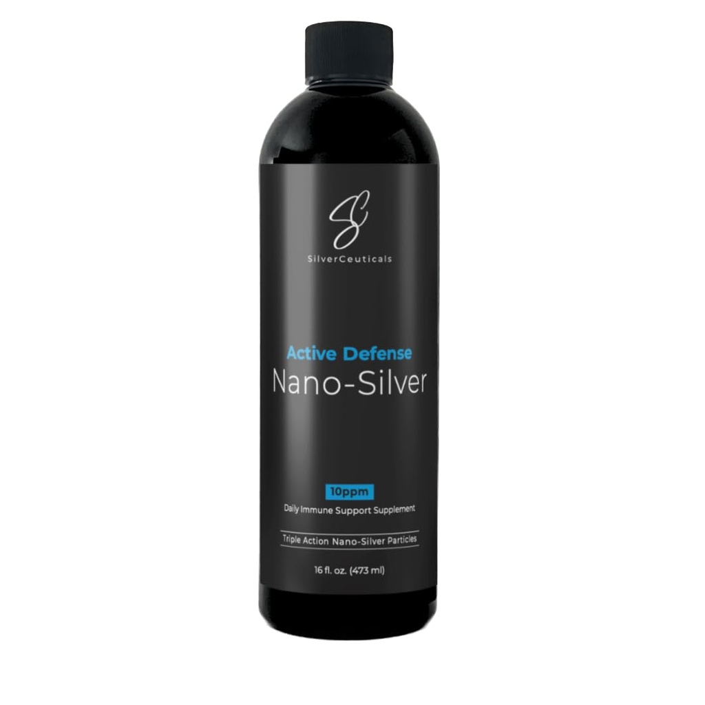 Colloidal Silver w/Nano Technology - 10ppm 16oz - 8X Mer Effektiv - Natural Immun Support - Lagre de syke dagene - Alder 5 og opp - Outperforms Høyere PPM sølv - Ingen smak og lukt - 3rd Party Testet