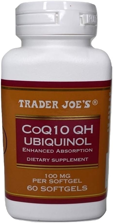 Trader Joes CoQ10 QH UBIQUINOL Forbedret Absorbasjon 100 mg 60 Softgels