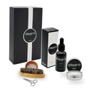 Skjeggvekstsett med beardolje, Skjeggbørste, Scissors, Skjegg Balm og Tre Comb Perfekt Beard Grooming Kit for menn