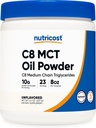 Nutricost C8 MCT oljepulver 23 serveringer (8oz) - 95% C8 MCT oljepulver