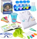 UNGLINGA Kids Science Experiment Kit med Lab Coat vitenskapsmann Costume kle seg opp og rollespill lekeleker gave til gutter jenter barn jul bursdagsfest