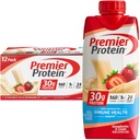 Premier Protein Shake, Jordbær og Krem, 30g Protein, 11 floz, Pakke med 12 (Packing May Vary)