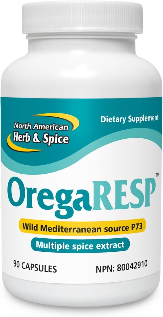 NORTH AMERIKAN HERB & SPICE OregaRespond - 90 Veggie Capsules - Immune og pustende helse - Cumin, Sage, Oregano olje - trygt for barn og kjæledyr, ikke-GMO - 90 Services